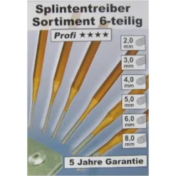 Splintentreiber Sortiment 6-teilig Profi Qualität 2-8mm