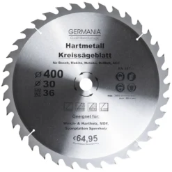 GERMANIA HM Kreissägeblatt Ø 400mm, 36 Zähne Für Holz