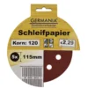 Schleifscheibe Schleifpapier Rund 5 St. 115mm Korn 120