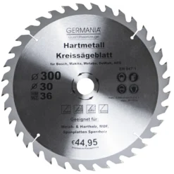 GERMANIA HM Kreissägeblatt Ø 300mm, 36 Zähne Für Holz