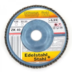 Fächerscheibe 125x22,23 ZK40 Edelstahl Stahl Schleifscheibe Lamellenscheibe