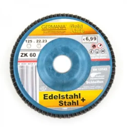 Fächerscheibe 125x22,23 ZK60 Edelstahl Stahl Schleifscheibe Lamellenscheibe