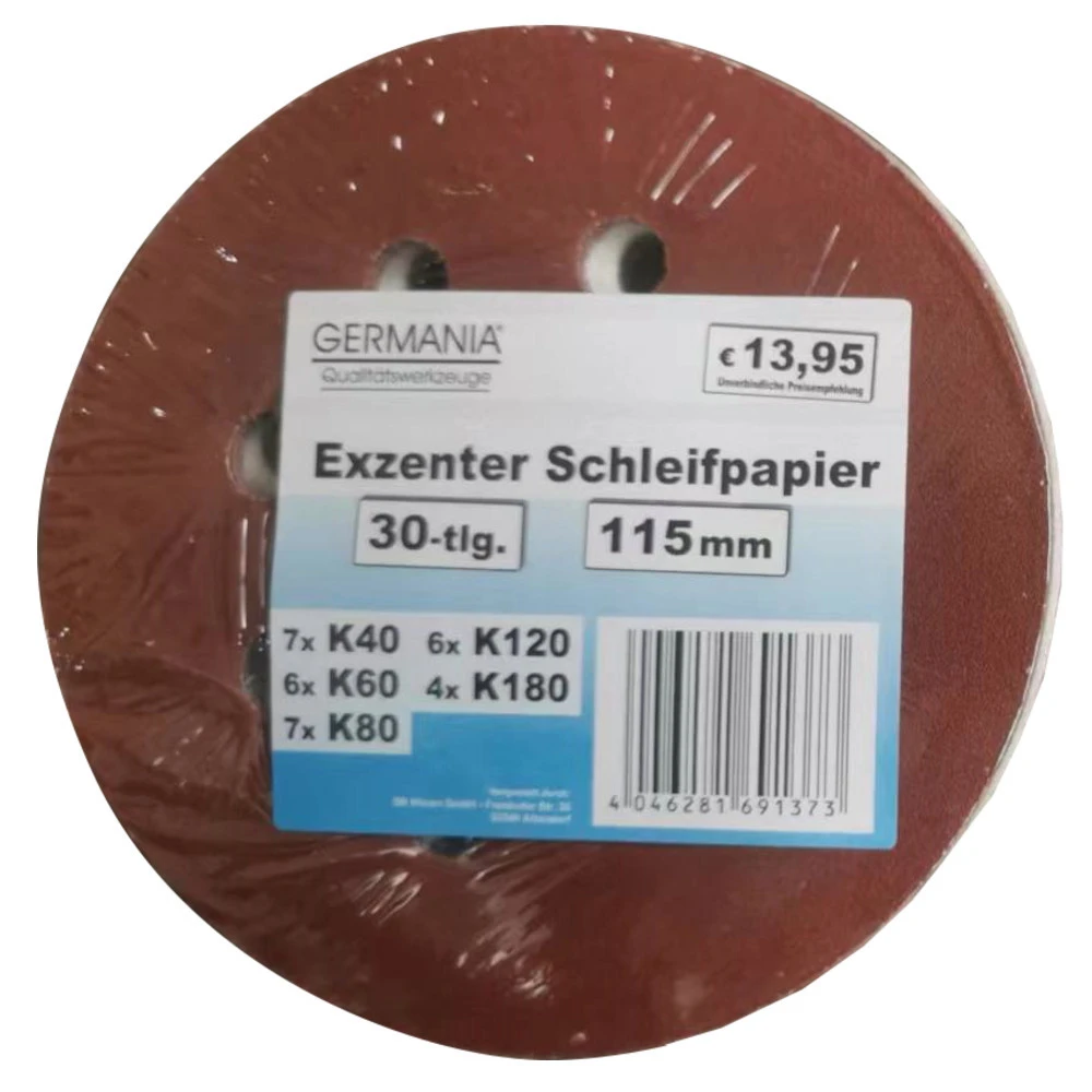 GERMANIA Schleifpapier-Set 115 mm 30-teilig von K40-180 für Exzenterschleifer GERMANIA Schleifpapier-Set 115 Mm 30-teilig Von K40-180 Für Exzenterschleifer -Günstiges Germania Geschäft